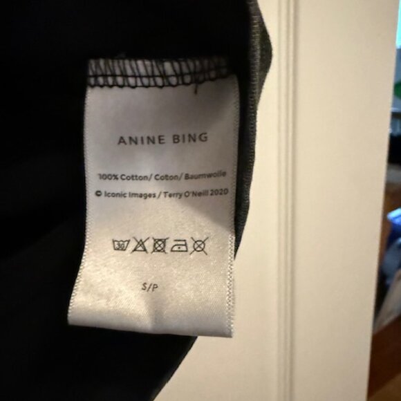 Anine Bing Black Graphic Tee with Eagle - Picture 3 of 3